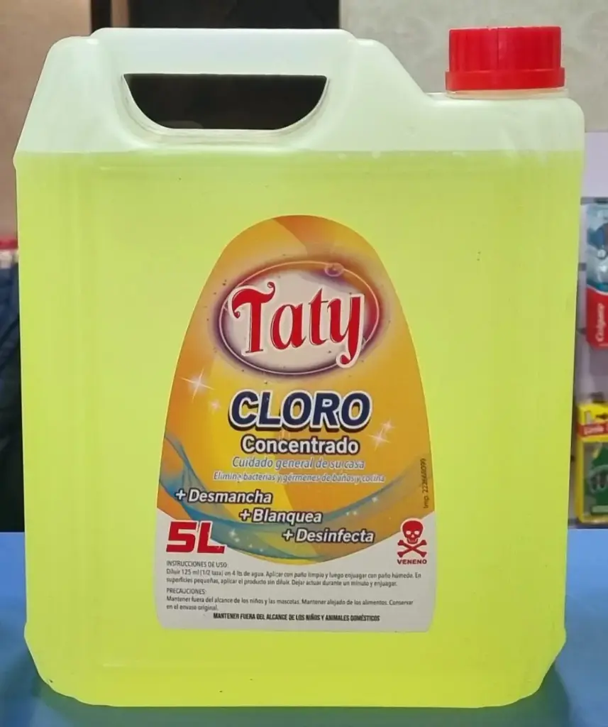 Cloro Tradicional y Concentrado Taty 5 lt