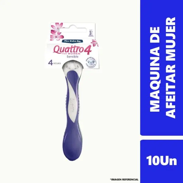 Maquina Afeitar Schick Quattro Mujer 4 Hojas