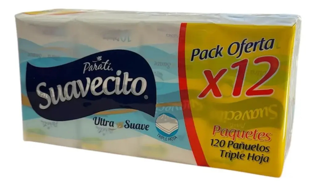 Pack Pañuelo desechable suavecito 12 un Triple hoja