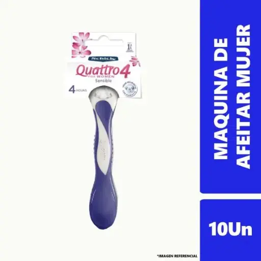 Maquina Afeitar Schick Quattro Mujer 4 Hojas