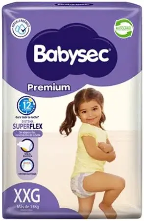 Pañal Babysec Premium 14 un XXG