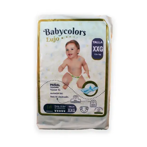 Pañal Babycolors Lujo 14 un XXG