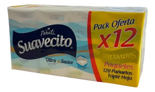 Pack Pañuelo desechable suavecito 12 un Triple hoja