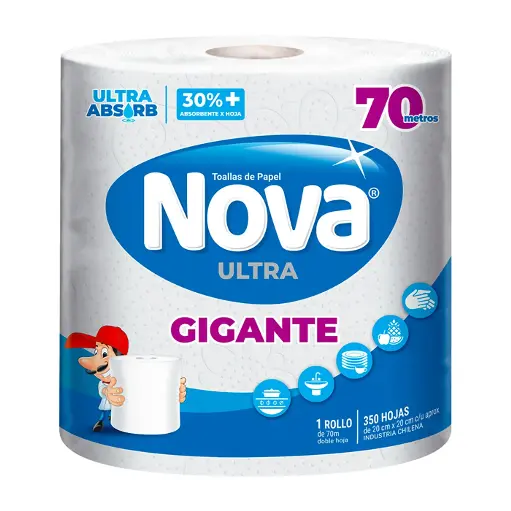 Toalla de Papel Nova Ultra Hoja 70 mts